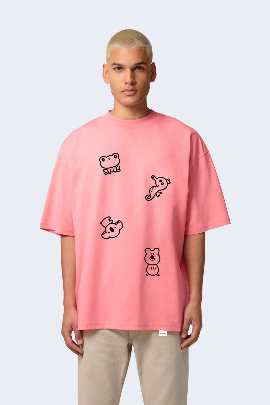 Unisex Tričko ANIMALS ružové