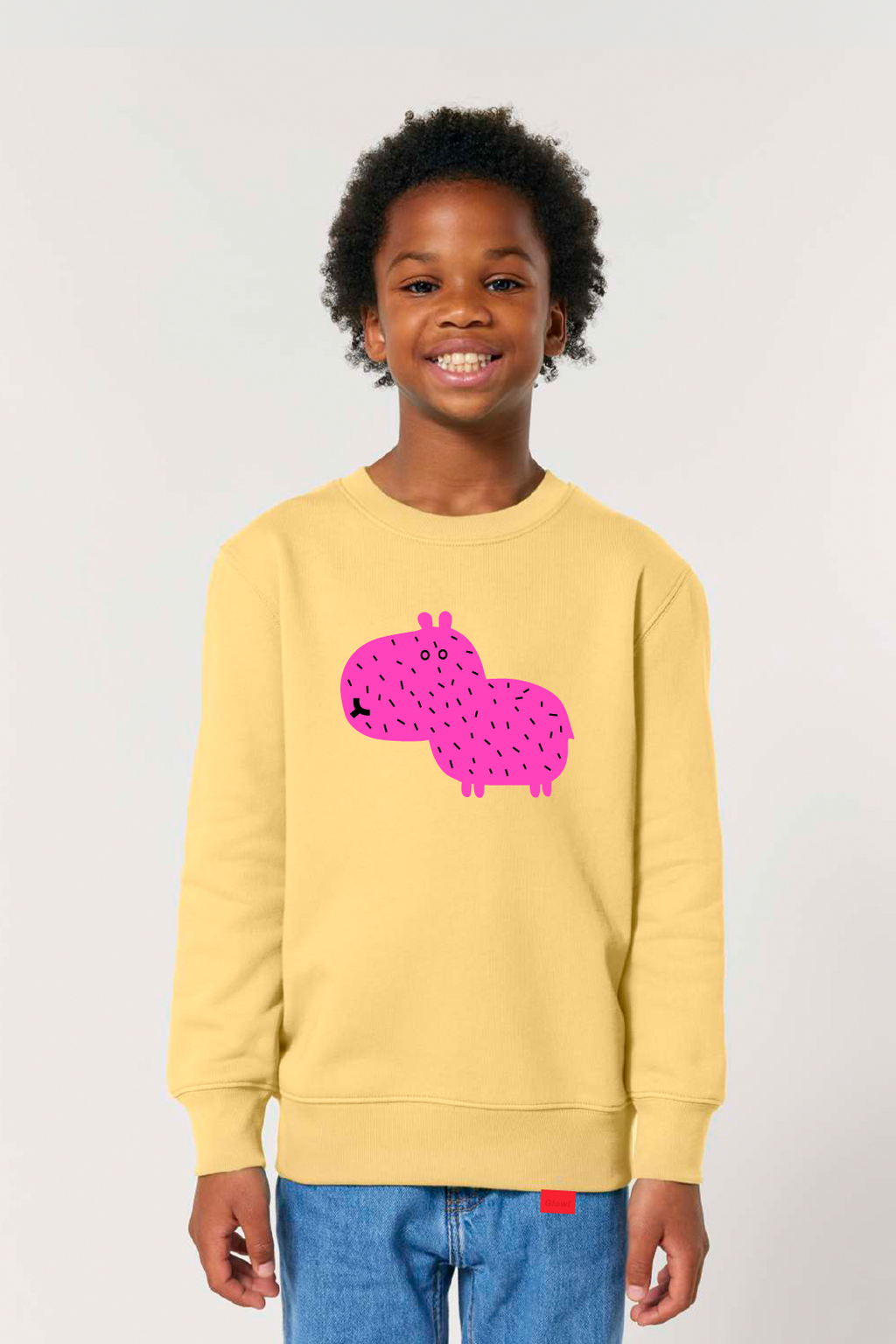 Detská Mikina KAPYBARA žltá